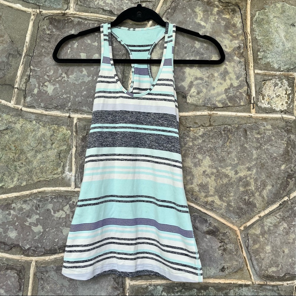 Lululemon striped racer back tank top - Picture 2 of 7